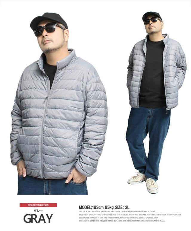 送料無料 ダウンジャケット メンズ 大きいサイズ 軽量 防風 撥水加工 薄手 リアルダウン スタンド ジャケット アウトドア ジップアップ ブルゾン アウター 防寒 暖かい あったか 保温 透湿 ストリート系   ワークマン プラス サイズの通販は