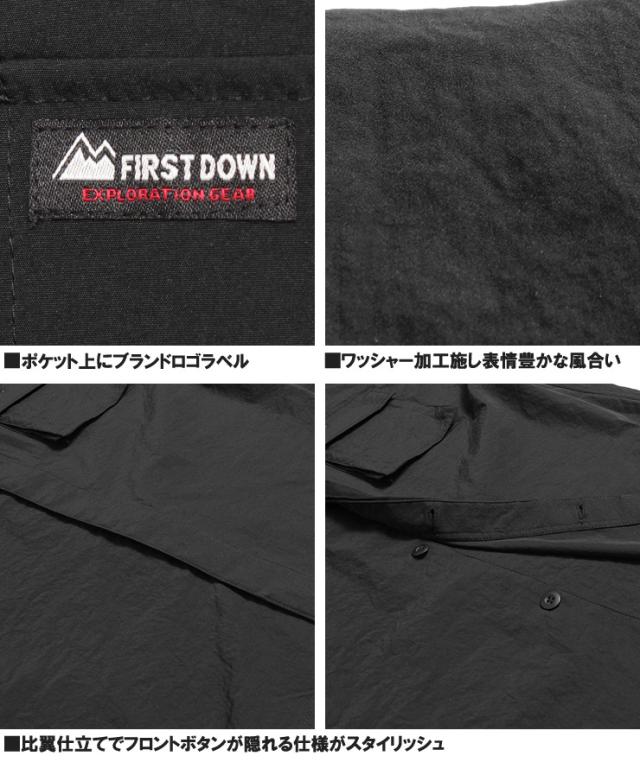 送料無料 FIRST DOWN(ファーストダウン) セットアップ メンズ 大きいサイズ ワッシャー ストレッチ 半袖シャツ クライミング ショートパンツ ワークシャツ クライミングパンツ 短パン 半パン 上下 アウトドア ベルト付き ストリート系 ワークマン プラス_13