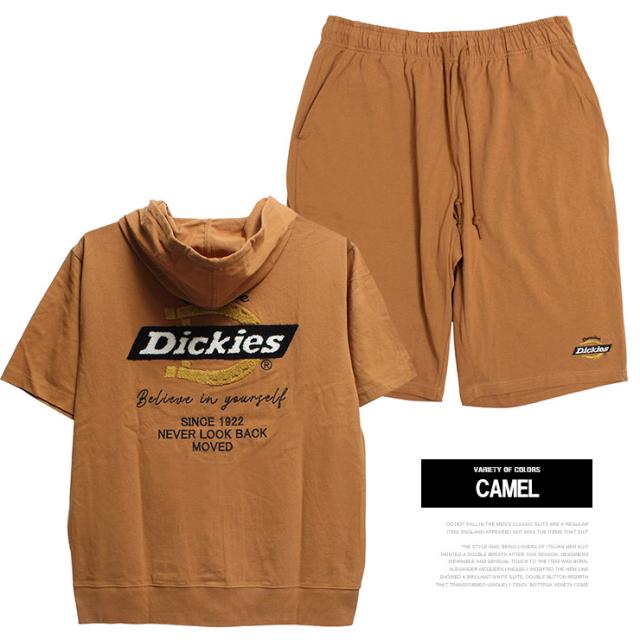 [GENUINE DICKIES] セットアップ メンズ 大きいサイズ スウェット ジップアップ 半袖 パーカー ショートパンツ アウター スウェット 薄手 上下 ジャージ ハーフパンツ 短パン ルームウェア 部屋着 スウェットパンツ スエット ワークマン プラス サイズ_19