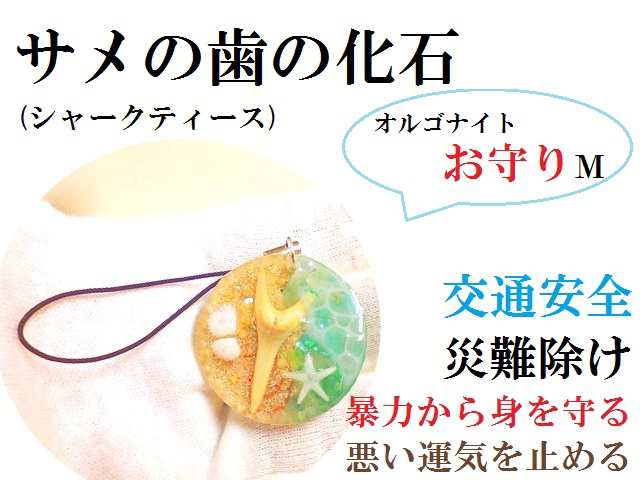 Ｍ☆交通安全・暴力から身を守る・繁栄・災難除け・交通安全・運気向上☆サメの歯☆化石☆オルゴナイト☆パワーストーンの通販はau PAY マーケット -  KIARA Rose'STONE | au PAY マーケット－通販サイト