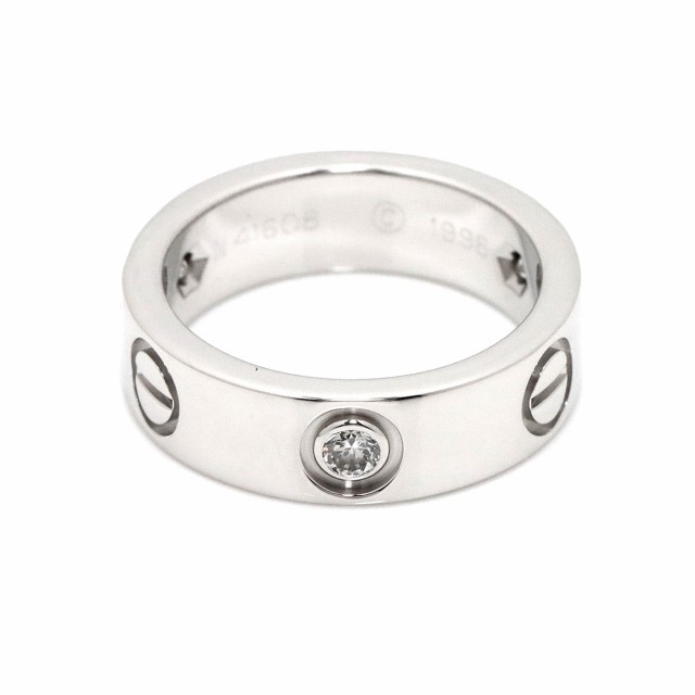 カルティエ Cartier ラブ #49 リング ハーフ ダイヤ 3P K18 WG ホワイトゴールド 750 指輪 レディース 90179343  【中古】BJ｜au PAY マーケット