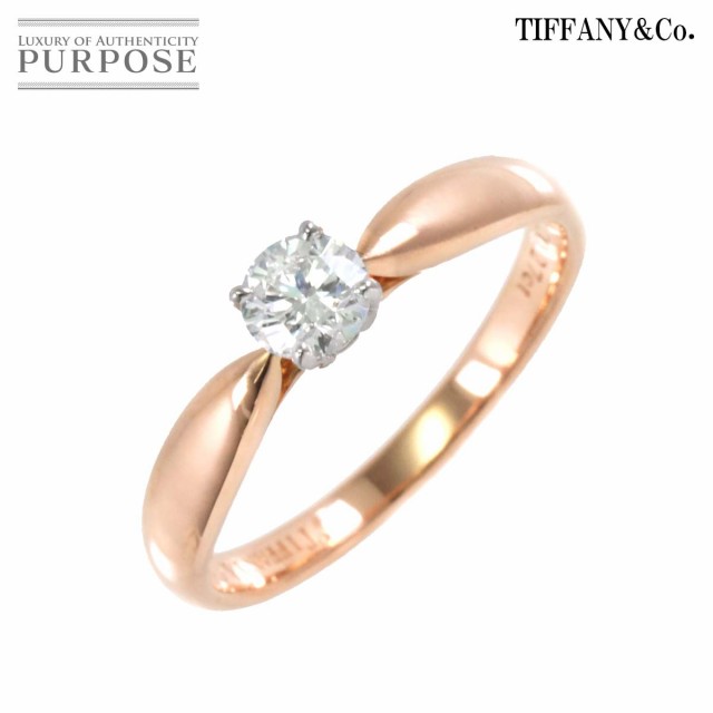 ティファニー TIFFANY&Co ハーモニー ダイヤ 0.27ct G/VVS1/3EX リング 9号 K18 PG Pt 指輪【鑑定書】レディース 90199809 【中古】BJ