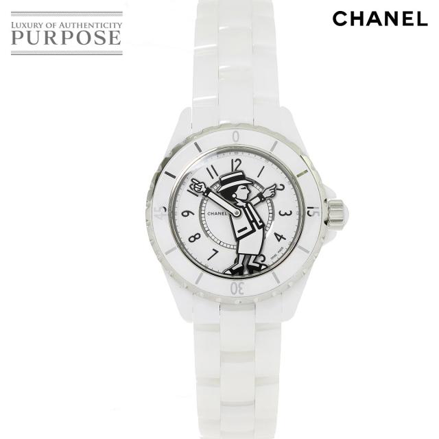 シャネル J12 マドモアゼル H5241 世界限定555本 メンズ 腕時計 ホワイト セラミック 自動巻き ウォッチ 90202063 【中古】時計の通販は