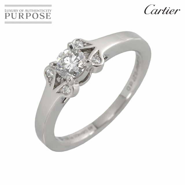 カルティエ Cartier バレリーナ ダイヤ 0.27ct E/VS1/3EX #49 リング Pt 指輪【鑑定書・証明書付き】 レディース 90202448 【中古】BJ