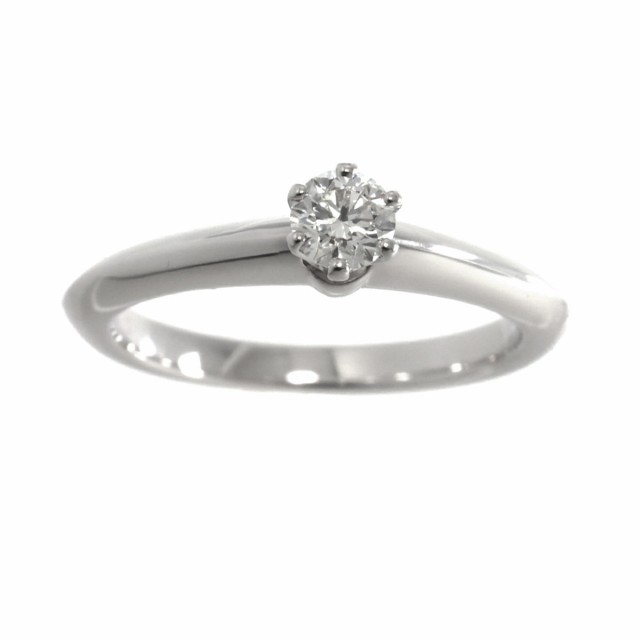 ティファニー TIFFANY&Co. ソリティア ダイヤ 0.23ct I/VS1/EX 9号 ...