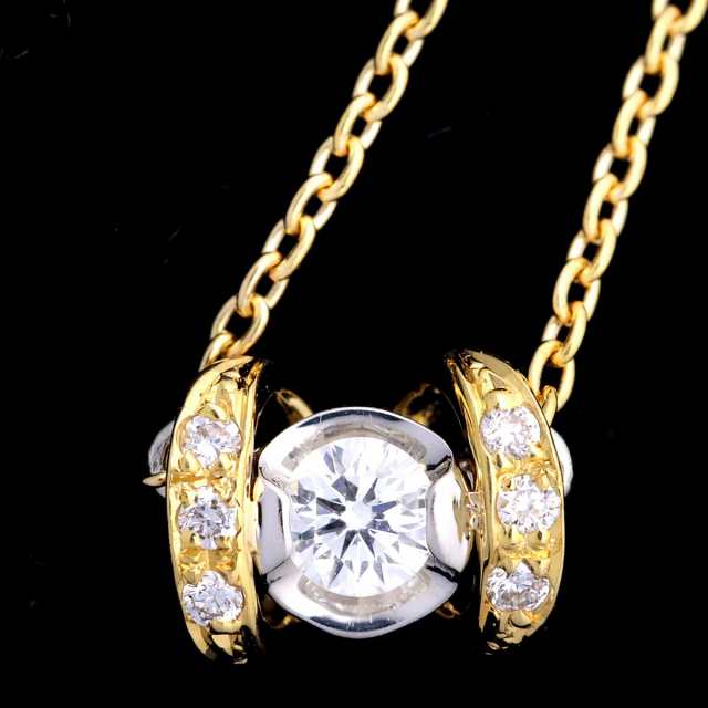 スタージュエリー Star Jewelry ダイヤ 0.07ct ネックレス 40cm Pt K18 YG 750 レディース 90205676  【中古】BJ｜au PAY マーケット