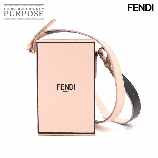 新品同様 フェンディ バッグ FENDI ボックス型 ショルダー バッグ レザー ピンク 8BT339 レディース 90210359 【中古】ブランド