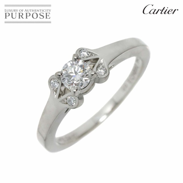 カルティエ Cartier バレリーナ ダイヤ 0.24ct D/VVS1/EX #49 リング Pt 指輪【鑑定書・証明書付き】 レディース 90218348 【中古】BJ