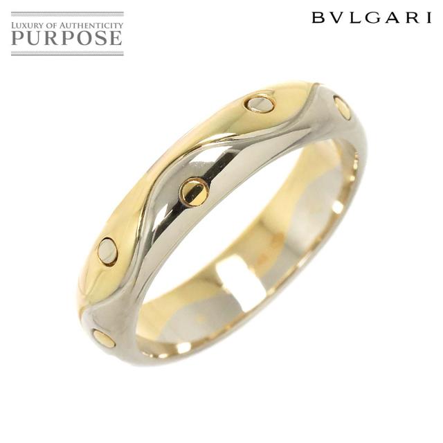 ブルガリ BVLGARI オンダ 20号 リング K18 YG WG イエロー ホワイト  