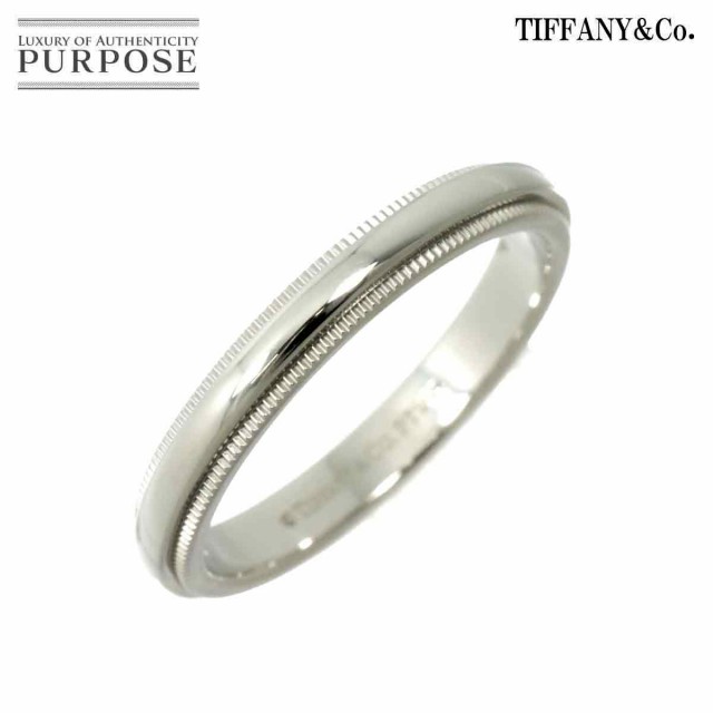 ティファニー TIFFANY&Co. ミルグレイン 17号 リング 幅3mm Pt プラチナ 指輪 レディース 90236175 【中古】BJ