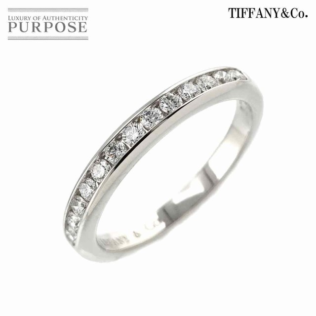 ティファニー TIFFANY&Co. ハーフサークル チャネル セッティング 6.5号 リング 幅2.5mm ダイヤ Pt 指輪 レディース 90239271 【中古】BJ