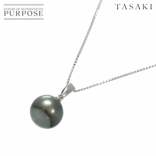 タサキ TASAKI 黒蝶真珠 11.0mm ネックレス 46cm K18 WG ホワイトゴールド 750 パール 田崎真珠 レディース 90240544 【中古】BJ