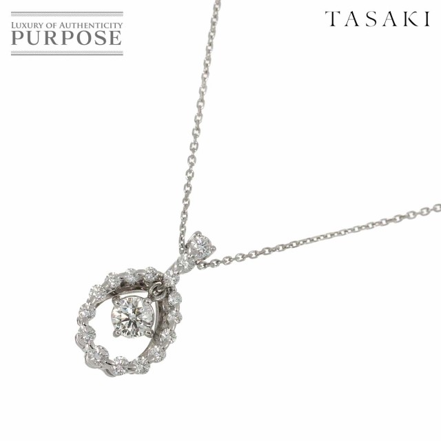 タサキ TASAKI ダイヤ 0.27/0.35ct ネックレス 46cm K18 WG ホワイトゴールド 750 田崎真珠 レディース 90243903 【中古】BJ