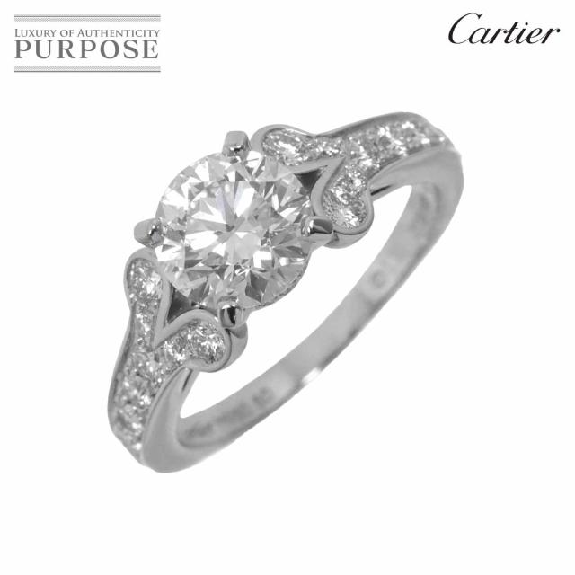 カルティエ Cartier バレリーナ ダイヤ 1.31ct G/VS1/3EX #50 リング Pt プラチナ 指輪 レディース 90244860 【中古】BJの通販は