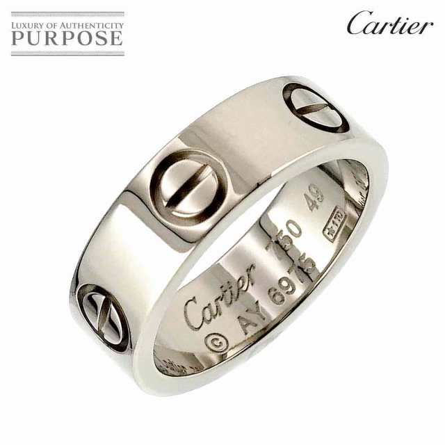 カルティエ Cartier ラブ #49 リング K18 WG ホワイトゴールド 750 指輪 レディース 90245470 【中古】BJ