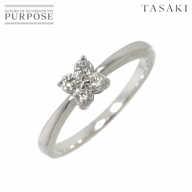 タサキ TASAKI 10号 リング ダイヤ 0.18ct K18 WG ホワイトゴールド 750 指輪 田崎真珠 レディース 90246019 【中古】BJ