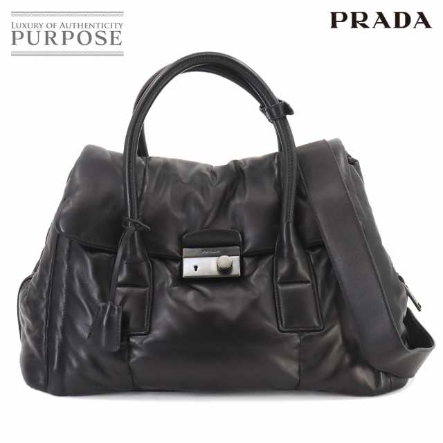 プラダ バッグ PRADA ナッパボンバー 2way ハンド ショルダー バッグ レザー ブラック BN2652 レディース 90246721 【中古】ブランド