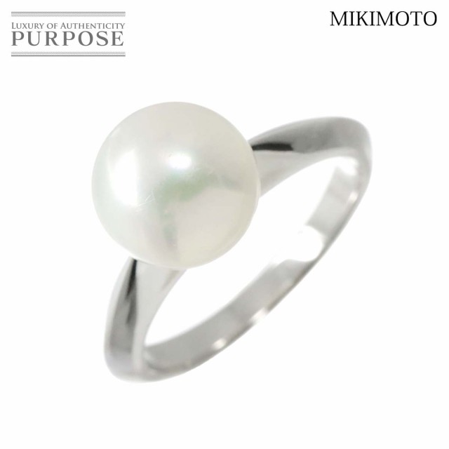 ミキモト MIKIMOTO 18号 リング 白蝶真珠 10.4mm Pt プラチナ パール 指輪 レディース 90248017 【中古】BJ