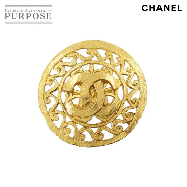 CHANEL シャネル GP ココマーク ラウンド　ブローチ　アンティーク CHANEL シャネル ブローチ ココマーク ココ ラウンド