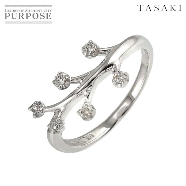 タサキ TASAKI 9号 リング ダイヤ 0.07ct K18 WG ホワイト