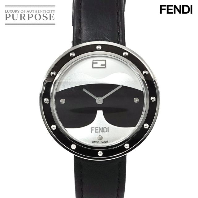 フェンディ FENDI マイウェイ 35000M レディース 腕時計 3P ダイヤ ブラック クォーツ ウォッチ My Way 90258592 【中古】時計の通販は