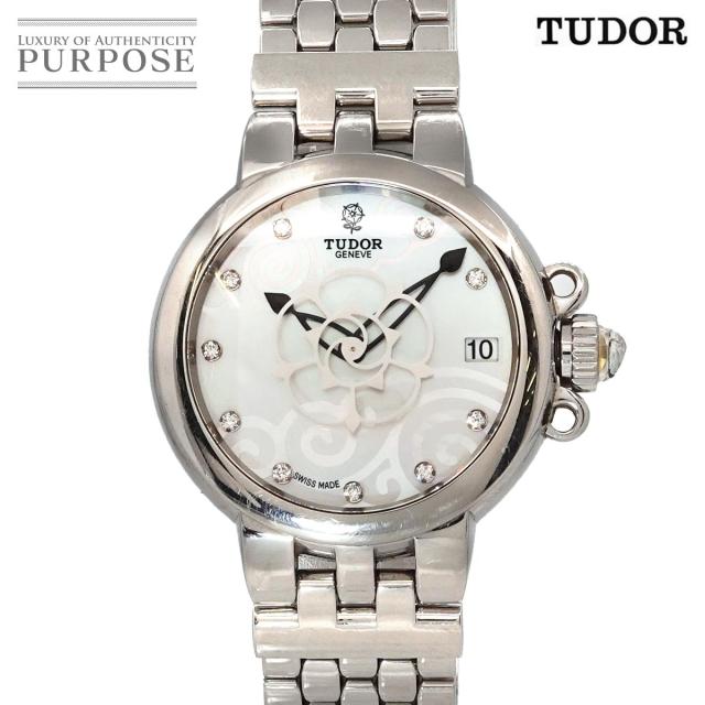 チューダー チュードル クレア ド ローズ 35700 レディース 腕時計 デイト ホワイトシェル 自動巻き 90258601 【中古】時計の通販は