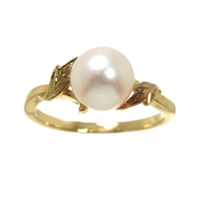 ミキモト MIKIMOTO リング 8.5号 アコヤ真珠 7.8mm K14 YG ミキモト MIKIMOTO リング 8.5号 アコヤ真珠 7.8mm K14 YG