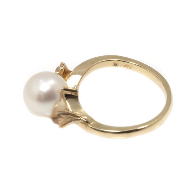 ミキモト MIKIMOTO リング 8.5号 アコヤ真珠 7.8mm K14 YG ミキモト MIKIMOTO リング 8.5号 アコヤ真珠 7.8mm K14 YG