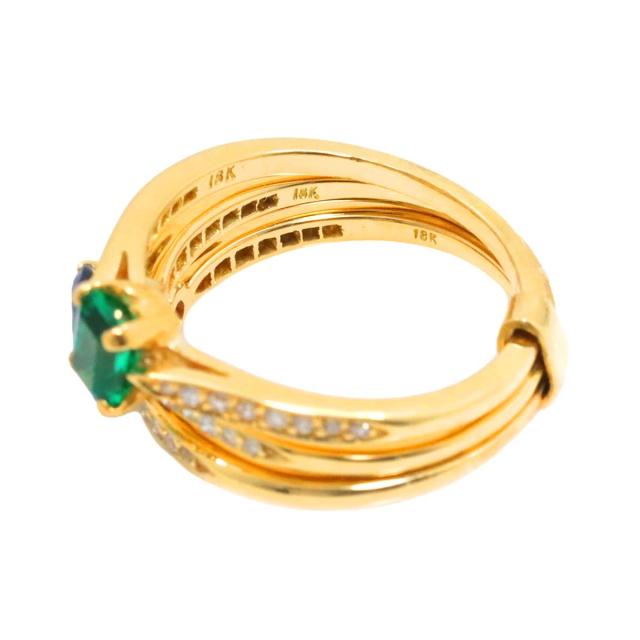 ティファニー TIFFANY&CO. 9号 リング ダイヤ 0.37ct エメラルド