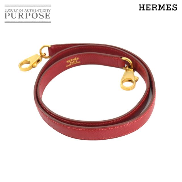エルメス ストラップ ショルダー ストラップ クシュベル エプソン レッド ゴールド 金具 レディース 90259991 【中古】ブランド