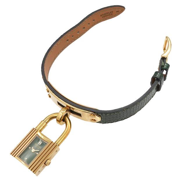 ★HERMES エルメス ケリーウォッチ 時計ベルトのみ レザー グリーン★ ☆HERMES エルメス ケリーウォッチ 時計ベルトのみ レザー グリーン