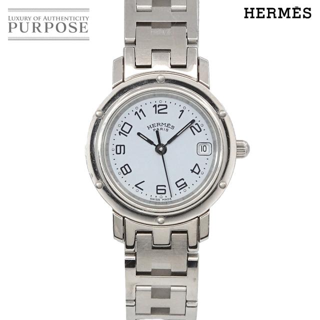 エルメス 腕時計 クリッパー CL4.210 クオーツ ホワイト HERMES レディース