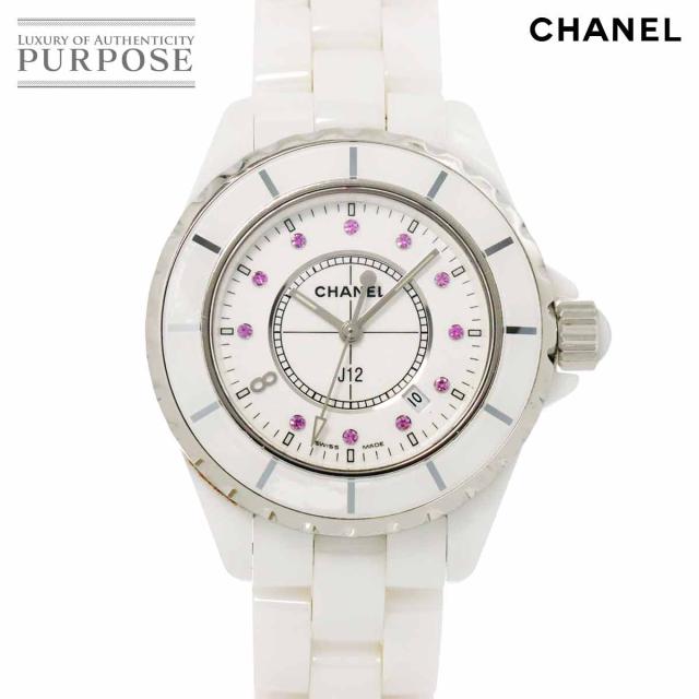 シャネル J12 33mm H2054 銀座ブティック 限定モデル レディース 腕時計 11P ピンクサファイヤ クォーツ 90260563 【中古】時計の通販は