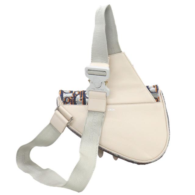 新品同様 クリスチャン ディオール バッグ オブリーク サドルバッグ  