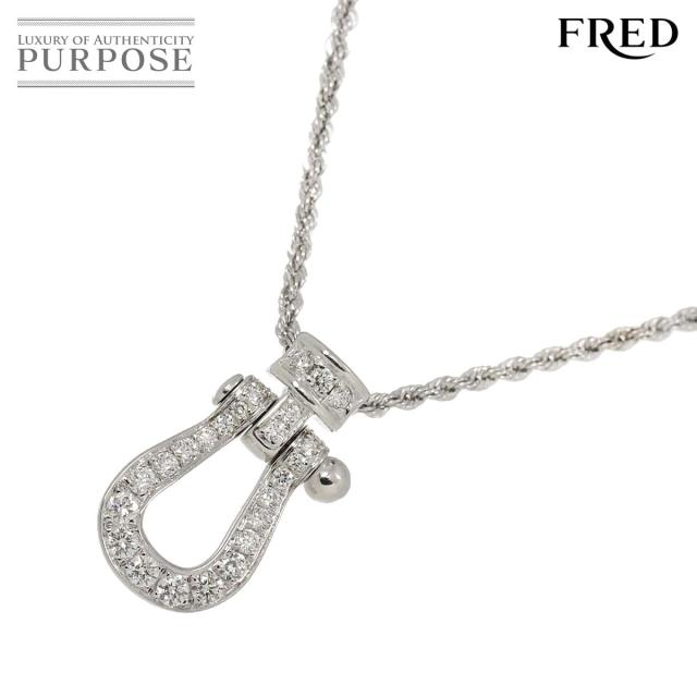 フレッド FRED フォース10 ダイヤ ネックレス 50cm ミディアム K18 WG 750【証明書付き】レディース 90262683 【中古】BJの通販は
