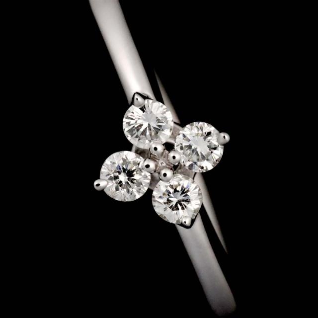 タサキ TASAKI 12号 リング ダイヤ 0.16ct K18 WG ホワイト