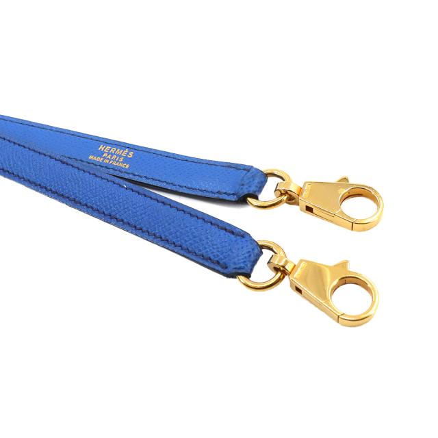 エルメス ストラップ ケリー ボリード ショルダー ストラップ クシュベル エプソン ブルー レディース 90263348 【中古】ブランド_2