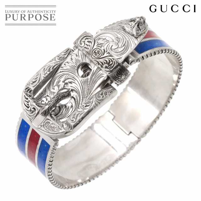 グッチ GUCCI ヴィンテージ ブレスレット #17 エナメル SV シルバー 925 レディース 90264002 BJ