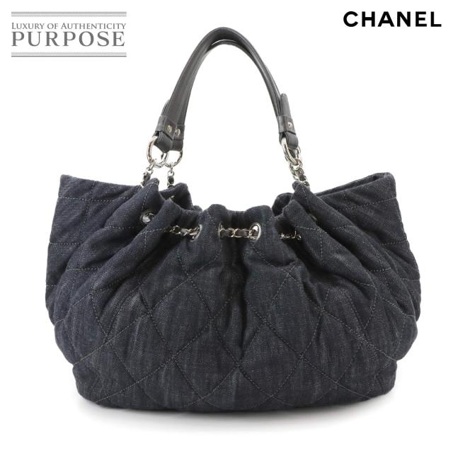 シャネル バッグ ココカバス GM トート バッグ デニム ネイビー ブラック A46887 レディース 90265861 【中古】ブランド