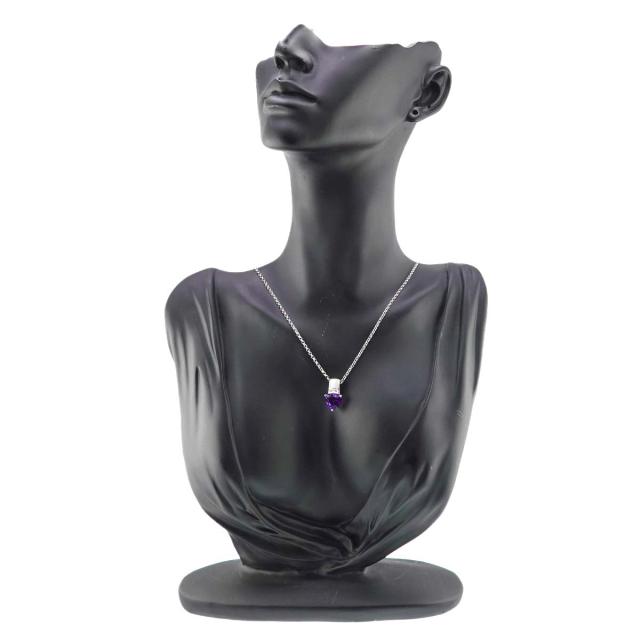 直営手配 すぐ届く TASAKI 45cm シェル ネックレス タサキ TASAKI アメジスト ダイヤ 0.04ct シェル ネックレス