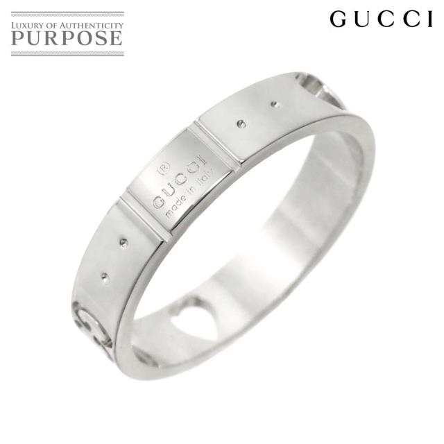 GUCCI K18WG ホワイトゴールド　アイコンアモールリング　12号 GUCCI グッチ アイコン アモール #17 リング・指輪 K18ホワイト