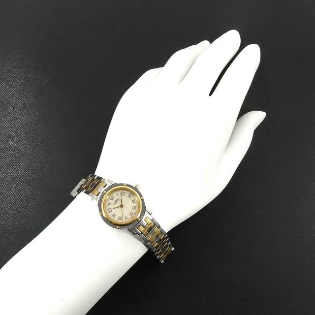 エルメス クリッパー コンビ CL4 220 レディース 腕時計 デイト