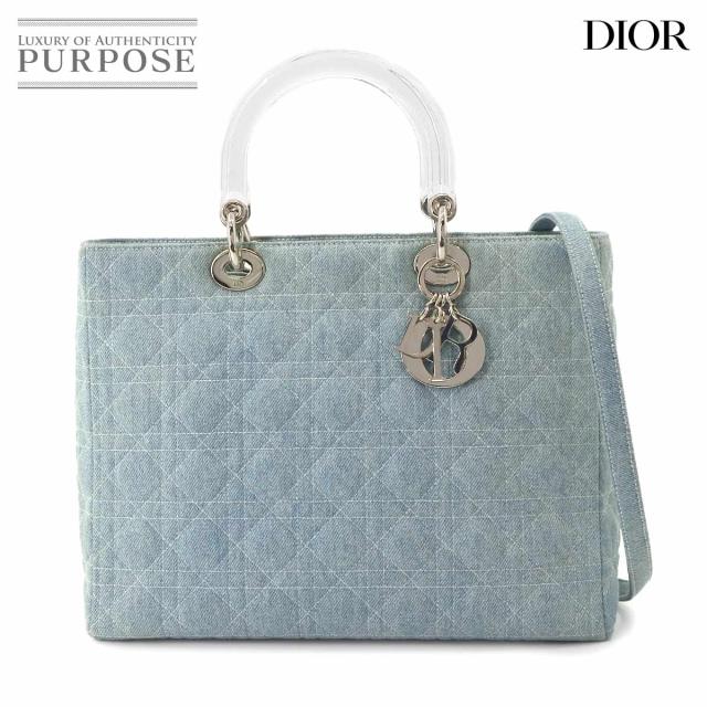 クリスチャン ディオール バッグ レディディオール ラージ ハンド ショルダー バッグ デニム レディース 90272658 【中古】ブランド