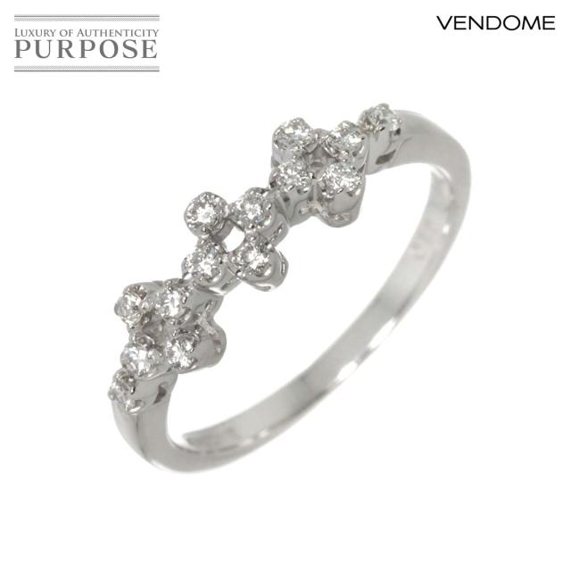ヴァンドーム VENDOME 9号 リング ダイヤ 0.15ct K18 WG ホワイト 