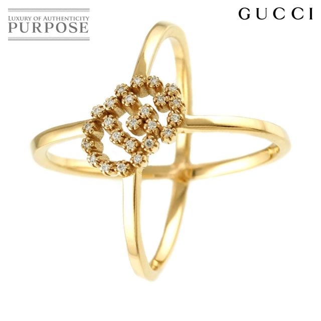 750 K18 18金 GUCCI グッチ GG ランニング リング 指輪 9号