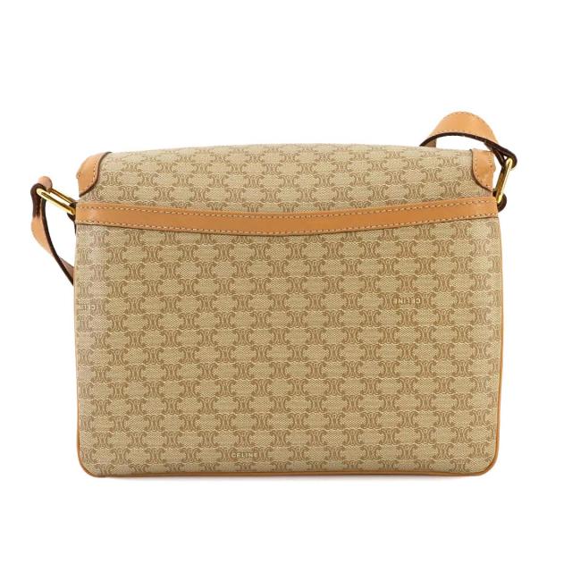 CELINE】ショルダーバッグ マカダム柄 ゴールド金具 PVC CELINE】ショルダーバッグ マカダム柄 ゴールド金具 PVC