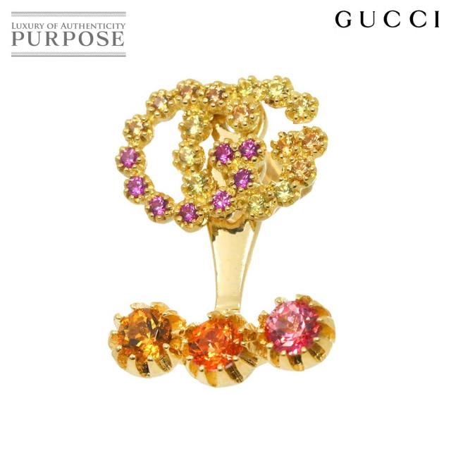 セール中です‼️GUCCI ピアス 片耳 グッチ GUCCI GG ランニング ロゴ ピアス サファイヤ K18 YG 750 片耳