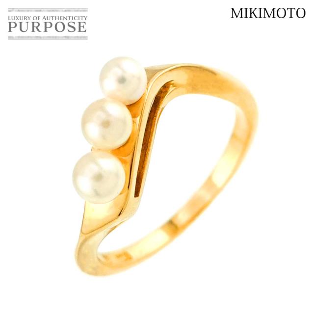 ミキモト MIKIMOTO 11号 リング ベビーパール 3.7-3.4mm K18 YG