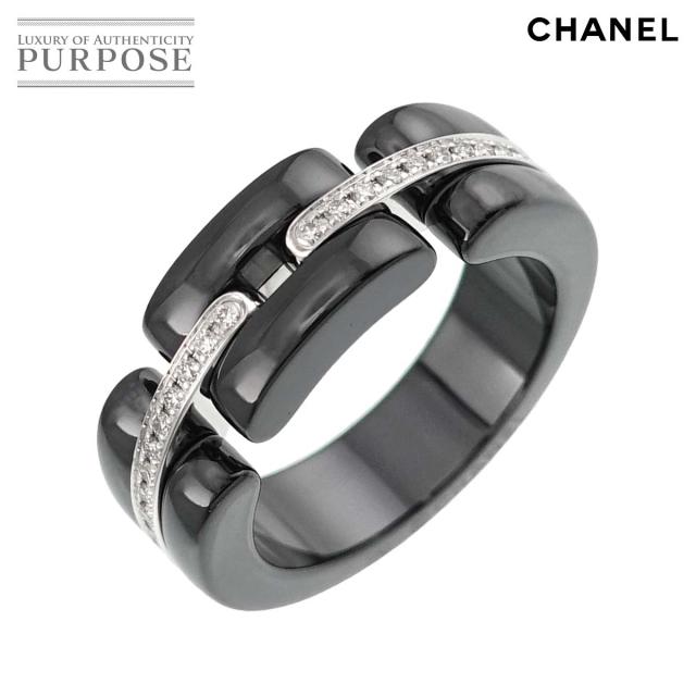 シャネル CHANEL ウルトラ #49 リング ダイヤ K18 WG ブラック セラミック 750 指輪 レディース 90276502 【中古】BJ