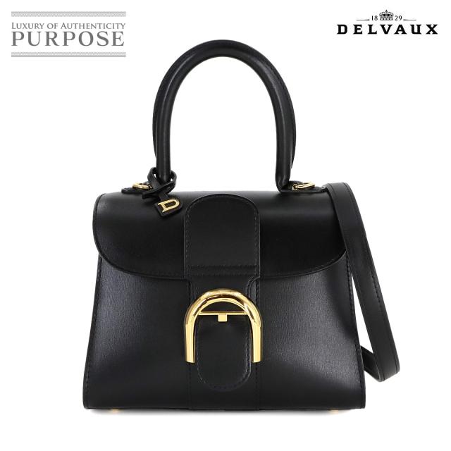 新品同様 デルヴォー バッグ ブリヨン ミニ 2way ハンド ショルダー バッグ レザー ブラック レディース 90277316 【中古】ブランド